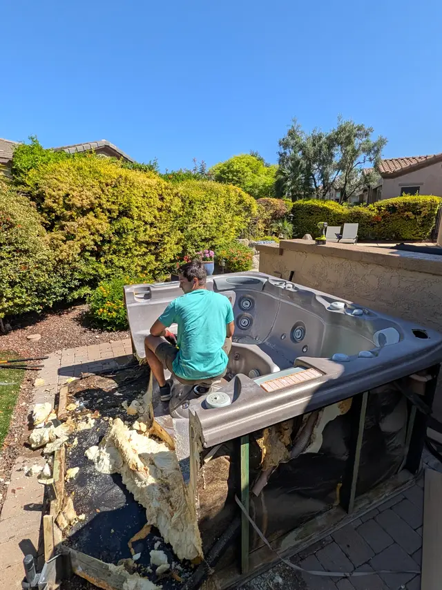 Hot tub removal job completed in Peoria AZ